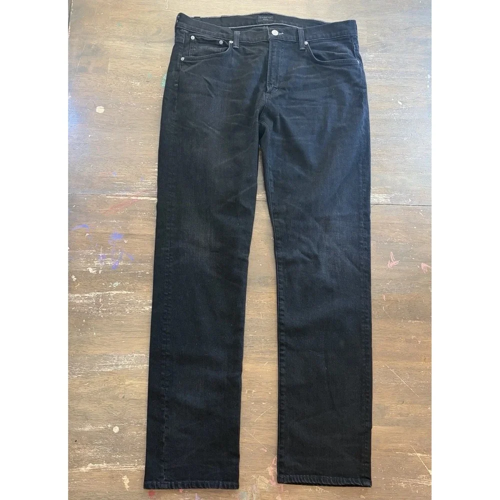 Citizens of Humanity Gage Slim Straight Jeans Black Mens 36 36x33